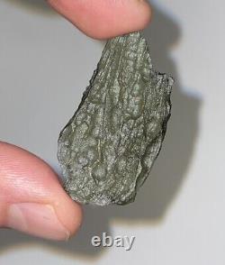 Grade A Moldavite Raw Piece 5.57 gr 27.85 ct Certificate of Authenticity