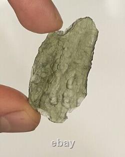 Grade A Moldavite Raw Piece 5.57 gr 27.85 ct Certificate of Authenticity