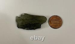 Grade A Moldavite Raw Piece 5.57 gr 27.85 ct Certificate of Authenticity