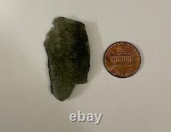 Grade A Moldavite Raw Piece 5.57 gr 27.85 ct Certificate of Authenticity