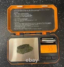 Grade A Moldavite Raw Piece 5.57 gr 27.85 ct Certificate of Authenticity