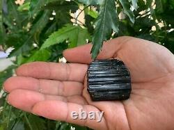 Grade A++ Shiny Black Tourmaline Stones, 0.5-1.25 Natural Black Tourmaline Logs