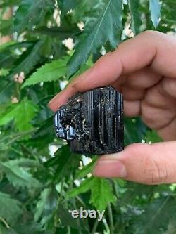 Grade A++ Shiny Black Tourmaline Stones, 0.5-1.25 Natural Black Tourmaline Logs