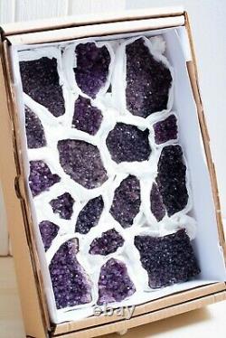 Great! Purple Amethyst Crystals Specimen Lot Of 19 Pieces From Alacam, Turkey