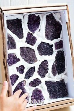 Great! Purple Amethyst Crystals Specimen Lot Of 19 Pieces From Alacam, Turkey