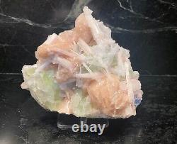 Green Apophyllite with Scolecite On Stilbite Matrix BEAUTIFUL PIECE