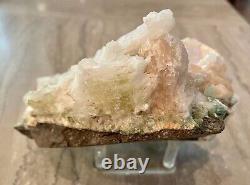 Green Apophyllite with Scolecite On Stilbite Matrix BEAUTIFUL PIECE