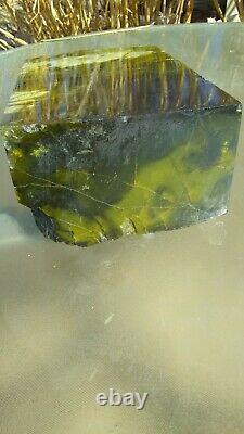Green Australian Prehnite Semi Transparent Piece Cut & Polished 19.7 Pounds