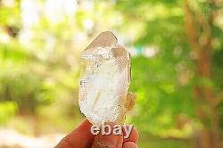 Green Chlorite Rough Quartz Crystal Pointed Healing Rock Mineral Specimen 90gm