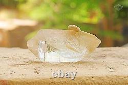 Green Chlorite Rough Quartz Crystal Pointed Healing Rock Mineral Specimen 90gm