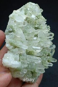 Green Color Chlorite Quartz Crystals, Cluster & Specimens. 40 pieces lot- Pak