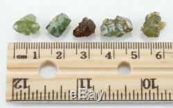 Green DEMANTOID GARNET 5 Piece Lot from Green Dragon Mine, Namibia, Africa 25971