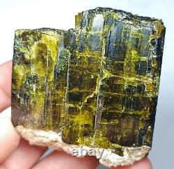 Green & Yellowish Epidote Crystal Step growth Formation #Collection Piece #182g