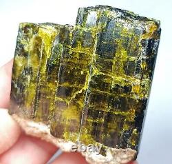 Green & Yellowish Epidote Crystal Step growth Formation #Collection Piece #182g