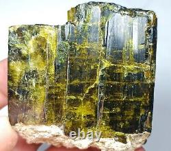 Green & Yellowish Epidote Crystal Step growth Formation #Collection Piece #182g
