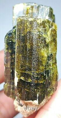 Green & Yellowish Epidote Crystal Step growth Formation #Collection Piece #182g