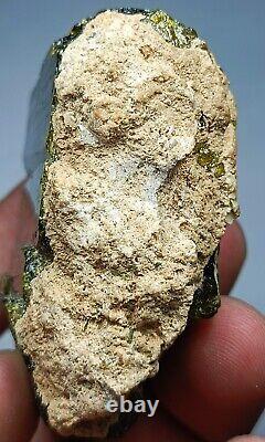 Green & Yellowish Epidote Crystal Step growth Formation #Collection Piece #182g