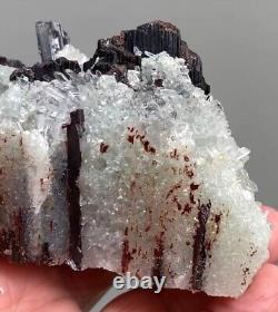 HUEBNERITE BRILLIANT CRYSTALS and FINE NEEDLE QUARTZS from PERÚ. MASTER PIECE