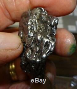 HUGE 104 GM CAMPO DEL CIELO METEORITE CRYSTAL! GREAT PIECE LARGE SIZE With STAND