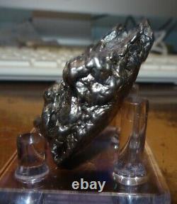 HUGE 142 GM CAMPO DEL CIELO METEORITE CRYSTAL! GREAT PIECE LARGE SIZE With STAND