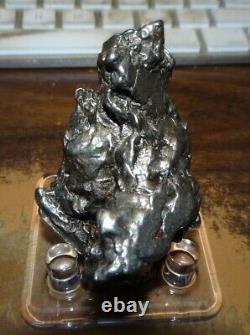 HUGE 148 GM CAMPO DEL CIELO METEORITE CRYSTAL! GREAT PIECE LARGE SIZE With STAND