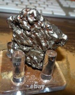 HUGE 152 GM CAMPO DEL CIELO METEORITE CRYSTAL! GREAT PIECE LARGE SIZE With STAND