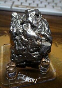 HUGE 158 GM CAMPO DEL CIELO METEORITE CRYSTAL! GREAT PIECE LARGE SIZE With STAND