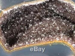 HUGE 2.9kg AGATE AMETHYST GEODE. TRULY STUNNING, SHOWROOM PIECE FROM URUGUAY