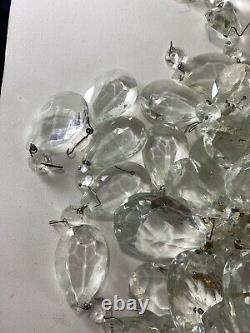 HUGE Vintage Almost 17 Pounds Lot of Chandelier Crystal Prisms Parts Pieces