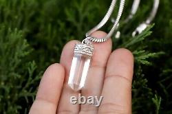 Healing Clear Crystal Quartz Pencil Stone 8-15 gm Pendant Jewelry For Necklace