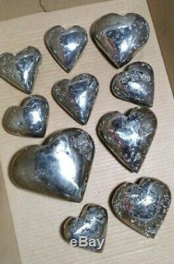 Heart pyrite drusy geode high quality 10 pieces heart pyrite geode minerals Peru