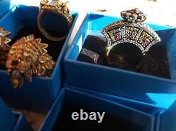 Heidi Daus Signed collection of 13 Rings Size 12 stunning statement pieces