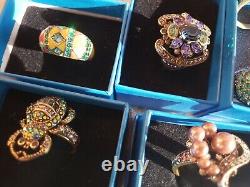 Heidi Daus Signed collection of 13 Rings Size 12 stunning statement pieces
