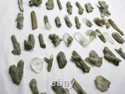 High grade chlorite Quartz Crystals and clusters 150 grams and 40 pieces