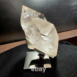 Himalayan Clear Quartz Crystal Rare Collector's Piece High Quality Stand 740gr