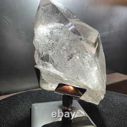 Himalayan Clear Quartz Crystal Rare Collector's Piece High Quality Stand 740gr