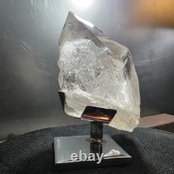 Himalayan Clear Quartz Crystal Rare Collector's Piece High Quality Stand 740gr