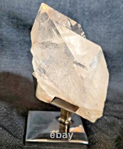 Himalayan Clear Quartz Crystal Rare Collector's Piece High Quality Stand 740gr