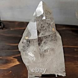 Himalayan Clear Quartz Crystal Rare Collector's Piece High Quality Stand 740gr