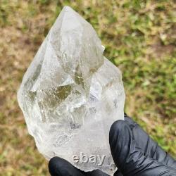 Himalayan Clear Quartz Crystal Rare Collector's Piece High Quality Stand 740gr