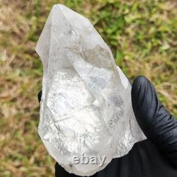 Himalayan Clear Quartz Crystal Rare Collector's Piece High Quality Stand 740gr