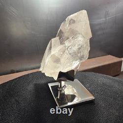 Himalayan Clear Quartz Crystal Rare Collector's Piece High Quality Stand 740gr