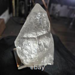Himalayan Clear Quartz Crystal Rare Collector's Piece High Quality Stand 740gr