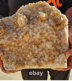 Huge Citrine Cluster with Calcite Statement Piece Original Price $830 7.5 + kg