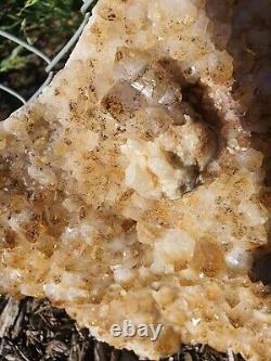 Huge Citrine Cluster with Calcite Statement Piece Original Price $830 7.5 + kg