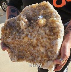 Huge Citrine Cluster with Calcite Statement Piece Original Price $830 7.5 + kg