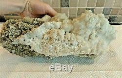 Huge Green Halite Mineral Display Piece Complete With Stand As Shown