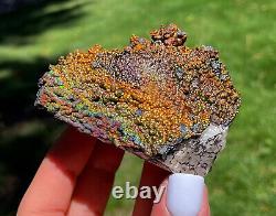 Iridescent Hematite On Quartz Matrix From USA Multi Colored Large Piece 8.8 Cm's