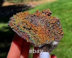 Iridescent Hematite On Quartz Matrix From USA Multi Colored Large Piece 8.8 Cm's