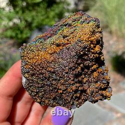 Iridescent Hematite On Quartz Matrix From USA Multi Colored Large Piece 8.8 Cm's